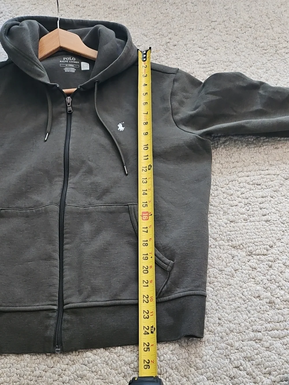 Polo Ralph Lauren Front Zipper Hoodie Size Medium
